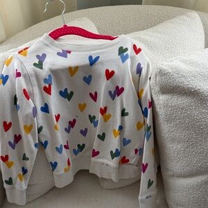 Primary Multicolor Heart Sweatshirt